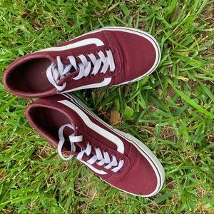 Old Skool Burgundy Vans